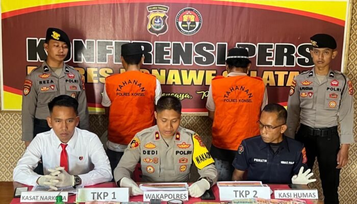 Polres Tetapkan Dua Tersangka Pengungkapan Kasus Narkoba di Konawe Selatan