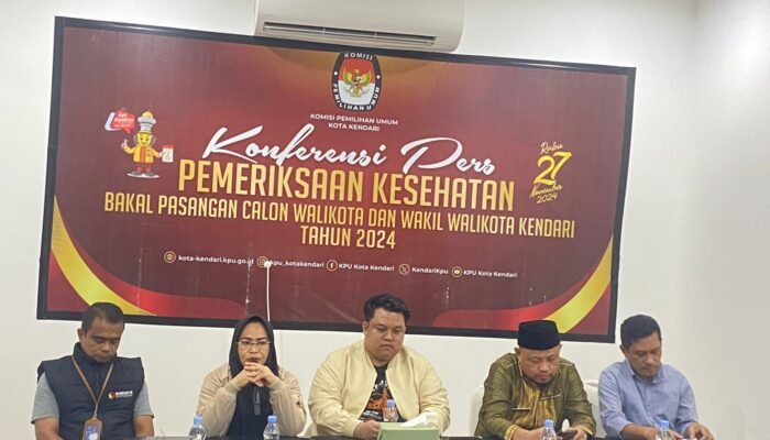 Usai Jalani Pemeriksaan Kesehatan, Balon Wali Kota Kendari Yudhi-Nirna Ajak Warga Kendari Bersatu Menangkan Pilwali