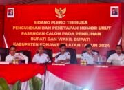 KPU Konsel Gelar Pleno Terbuka Pencabutan Nomor Urut Paslon Bupati dan Wakil Bupati, Berikut Hasilnya