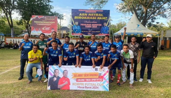 12 Tim Lintas OPD Muna Barat Ikuti Tournamen Futsal