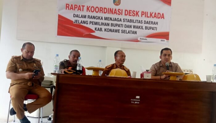 Kesbangpol Konsel Gelar Rakor Lintas Lembaga Jelang Pilkada Serentak