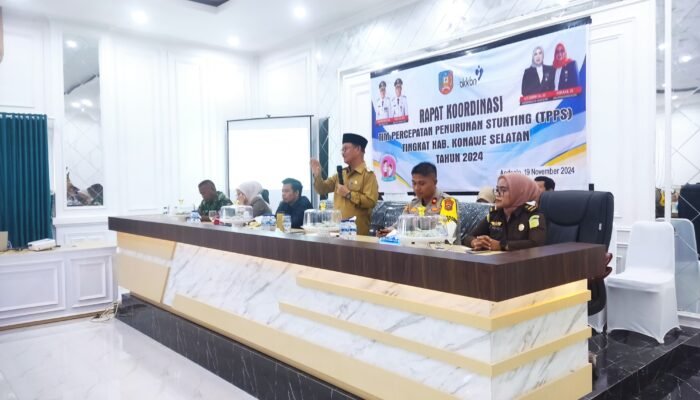 Pemkab Konsel Gelar Rakor Tim Percepatan Penurunan Stunting