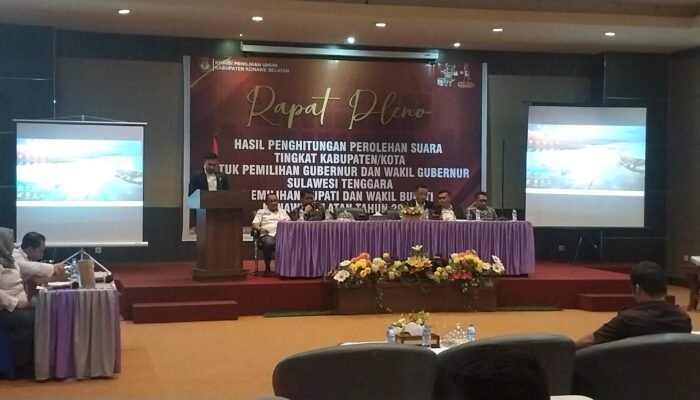 KPU Konsel Gelar Pleno Rekapitulasi Hasil Pilgub dan Pibup