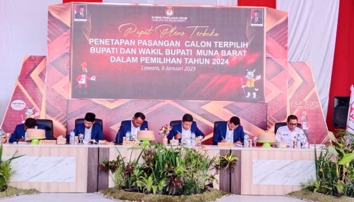 La Ode Darwin-Alibasa Resmi Ditetapkan Sebagai Pasangan Bupati dan Wakil Bupati Muna Barat Terpilih