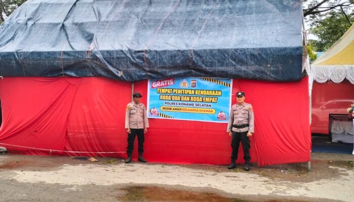 Polres Konsel Sediakan Jasa Titip Kendaraan agar Mudik Lancar Kendaraan Aman
