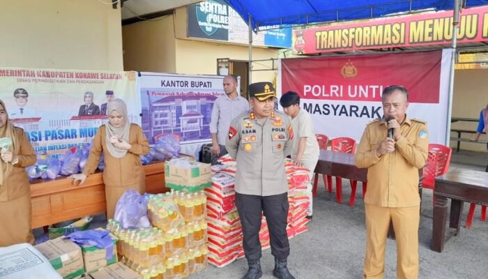 Polres Konsel Kolaborasi Pemda Gelar Pasar Murah