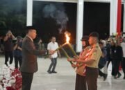 Kobarkan Semangat Kemerdekaan, Pemda Konsel Gelar Upacara Taptu dan Pawai Obor