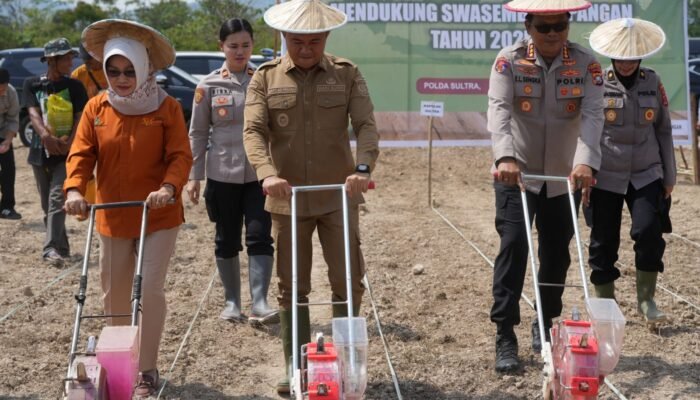 Sinergi Polri dan Pemda Wujudkan Swasembada Pangan di Konawe Selatan