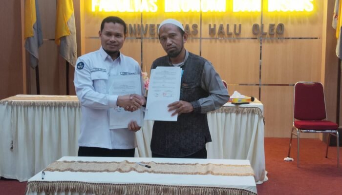 Fakultas Ekobis UHO dan Agrowisata California Teken MoU Program Kegiatan Kunjungan Industri dan Praktek Lapangan