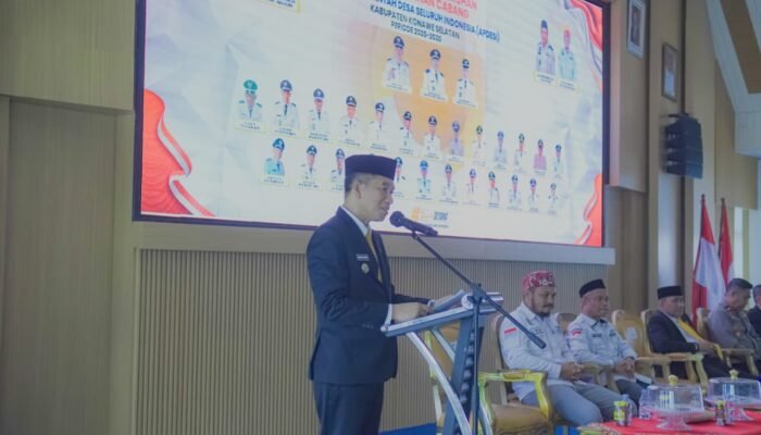 Ketua dan Pengurus DPC APDESI Konawe Selatan Resmi Dilantik, Bupati Tekankan Sinergi dan Profesionalisme Desa