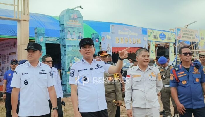 Irham-Wahyu Sidak Venue dan Stan, Pastikan Pembukaan HUT ke-23 Konsel Berjalan Sukses