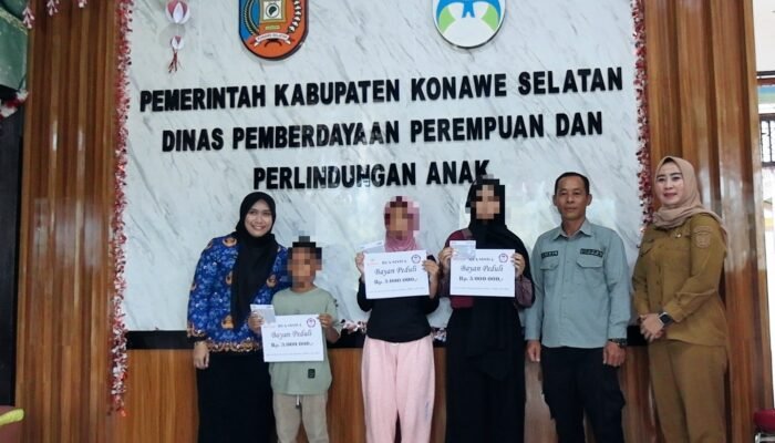 LPAI Kolaborasi DP3A Konawe Selatan Salurkan Beasiswa bagi Anak Korban Pelecehan Seksual