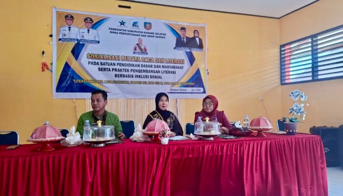 Perkuat Literasi dari Keluarga hingga Desa, Dinas Perpustakaan Konsel Gelar Sosialisasi Berbasis Inklusi Sosial