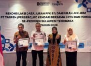 Konsisten Setorkan PFK dan JKK-JKM ASN Tepat Waktu, Pemda Konsel Raih Predikat Terbaik dari PT Taspen