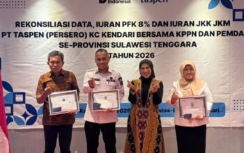 Konsisten Setorkan PFK dan JKK-JKM ASN Tepat Waktu, Pemda Konsel Raih Predikat Terbaik dari PT Taspen