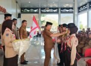 Bupati Irham Kalenggo Lepas Kontingen Pramuka Konsel Ikuti Jambore Nasional XII di Cibubur