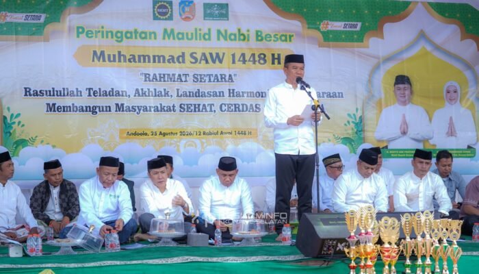 Peringati Maulid Nabi Muhammad SAW, Bupati Irham Kalenggo Ajak Masyarakat Wujudkan “Konsel Setara” dan Teladani Rasulullah