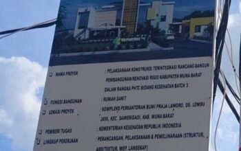 Mega Proyek RSUD Muna Barat Mulai Disorot, Papan Proyek dan Keselamatan Pekerja Dipertanyakan