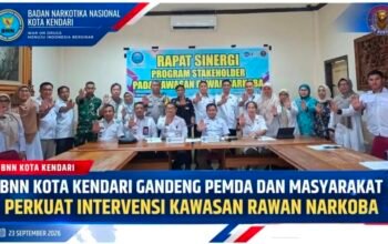 Perkuat Penanganan Kawasan Narkoba, BNN Kota Kendari Jalin Kolaborasi Lintas Sektor