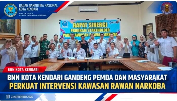 Perkuat Penanganan Kawasan Narkoba, BNN Kota Kendari Jalin Kolaborasi Lintas Sektor