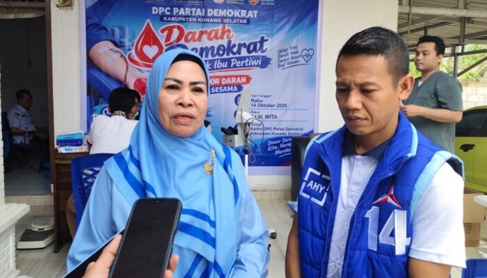 “Darah Demokrat untuk Ibu Pertiwi” Cara DPC Demokrat Konsel Tebar Kepedulian dengan Aksi Donor Darah
