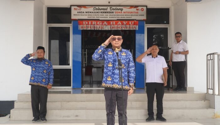 Peringati Hari Sumpah Pemuda ke-98 Tahun, ATR/BPN Muna Barat Kobarkan Semangat Patriotisme dan Kepedulian Sesama